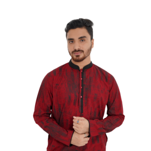 premium cotton screen print panjabi (code oik 001)